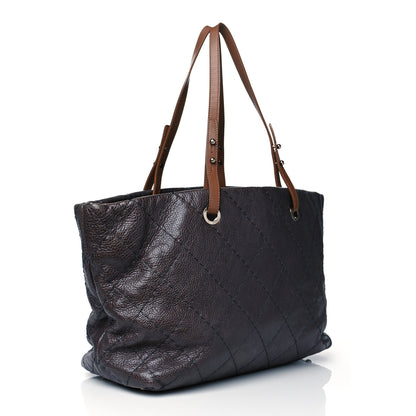 Chanel Glazed Calfskin Large On The Road Tote Grey 3 of 10