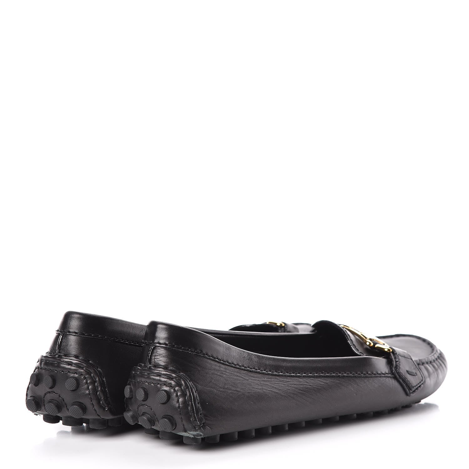 Louis Vuitton Calfskin Oxford Loafers 38 Black 4 of 10