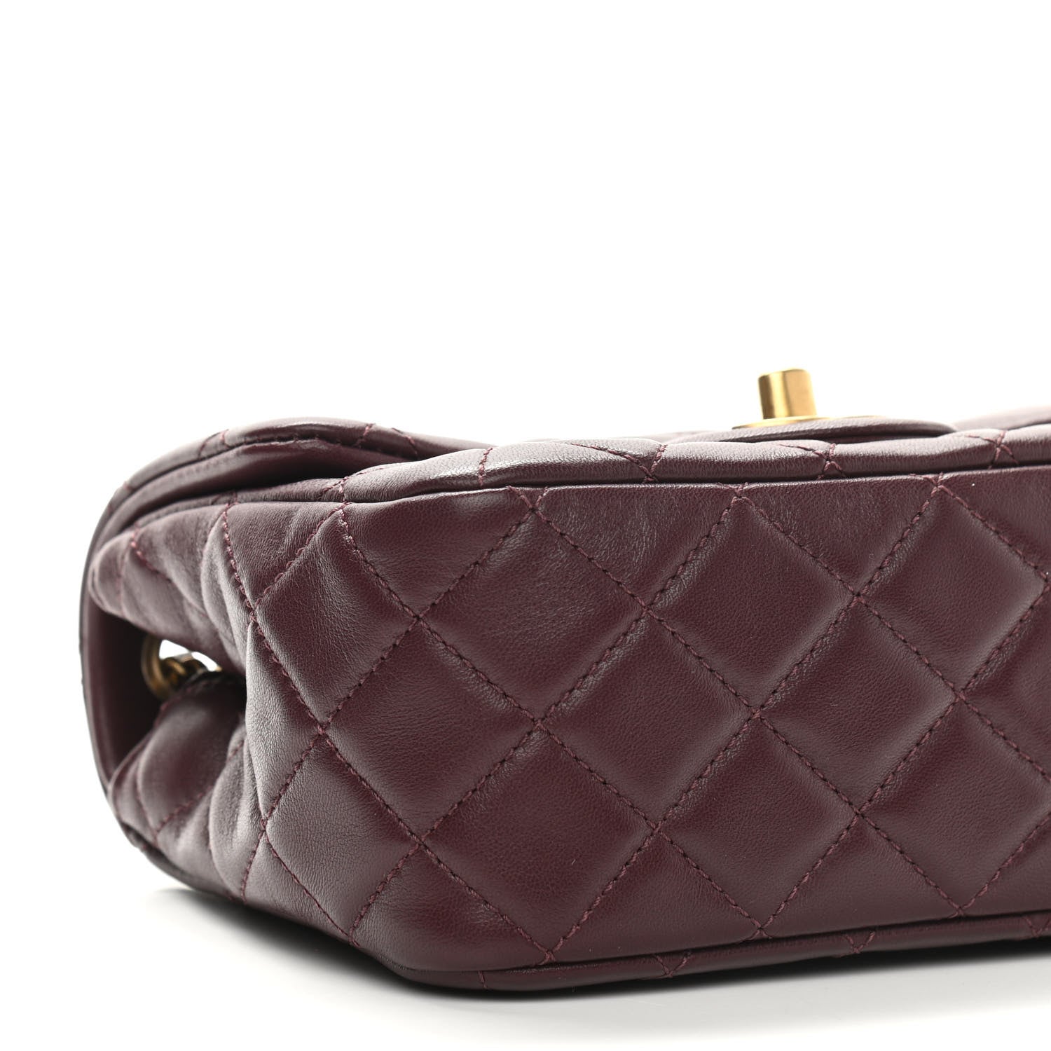 Chanel Lambskin Quilted Mini Pearl Crush Flap Burgundy 9 of 12