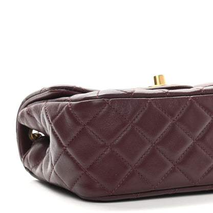 Chanel Lambskin Quilted Mini Pearl Crush Flap Burgundy 9 of 12