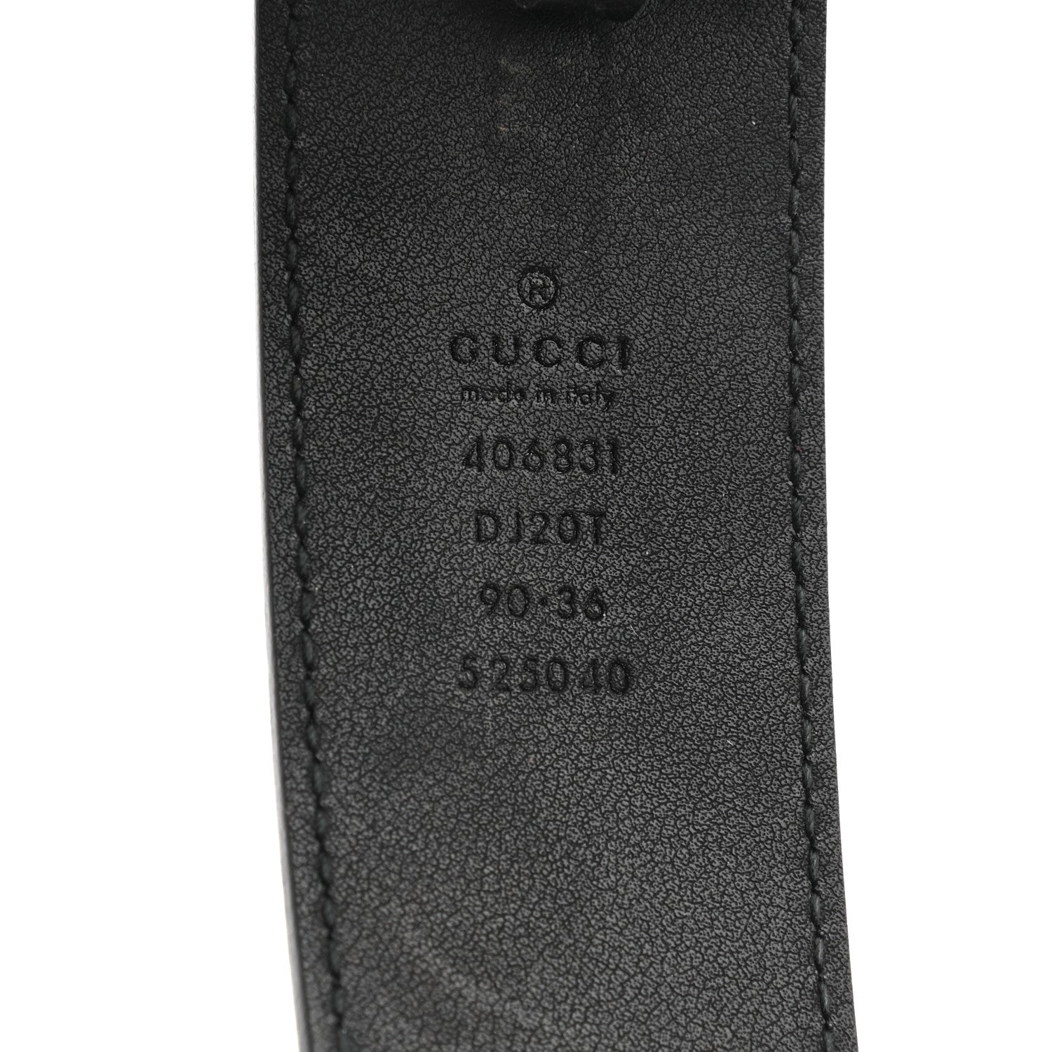 Gucci Textured Calfskin Double G 40mm Belt 90 36 Black 3 of 5