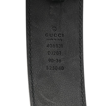 Gucci Textured Calfskin Double G 40mm Belt 90 36 Black 3 of 5