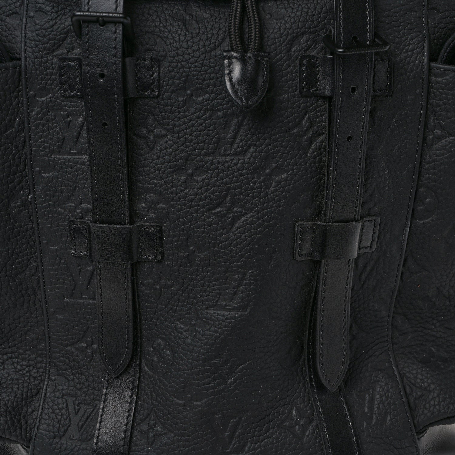 Louis Vuitton LOUIS VUITTON Taurillon Monogram Christopher MM Backpack Black 7 of 11