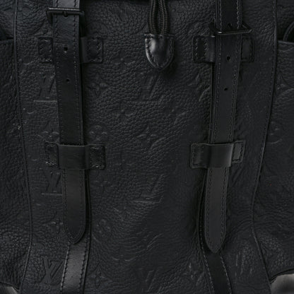Louis Vuitton LOUIS VUITTON Taurillon Monogram Christopher MM Backpack Black 7 of 11