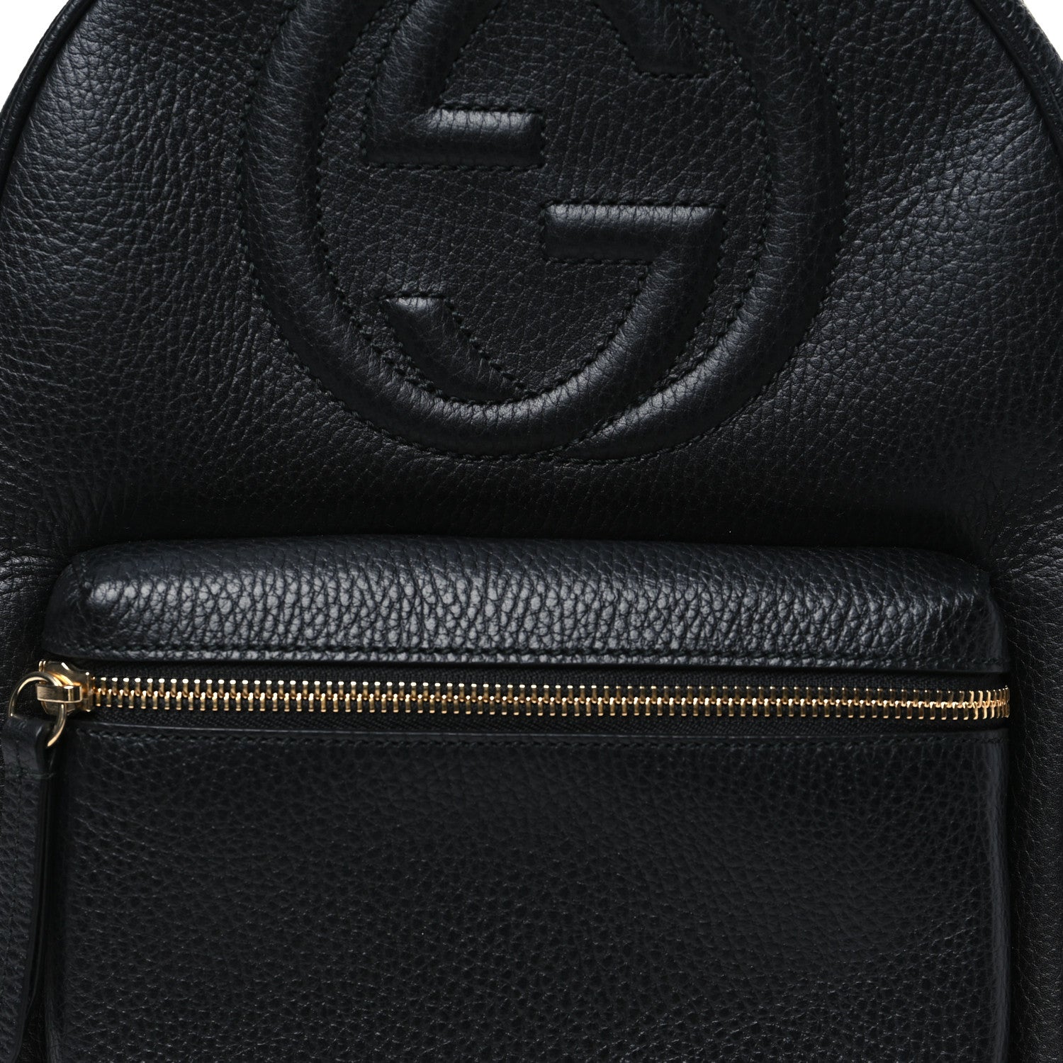 Gucci Pebbled Calfskin Soho Chain Backpack Black 8 of 10