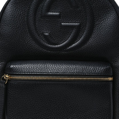 Gucci Pebbled Calfskin Soho Chain Backpack Black 8 of 10
