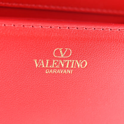 Valentino Garavani Calfskin Enamel Vlogo Small Loco Shoulder Bag Rouge Pur 6 of 9