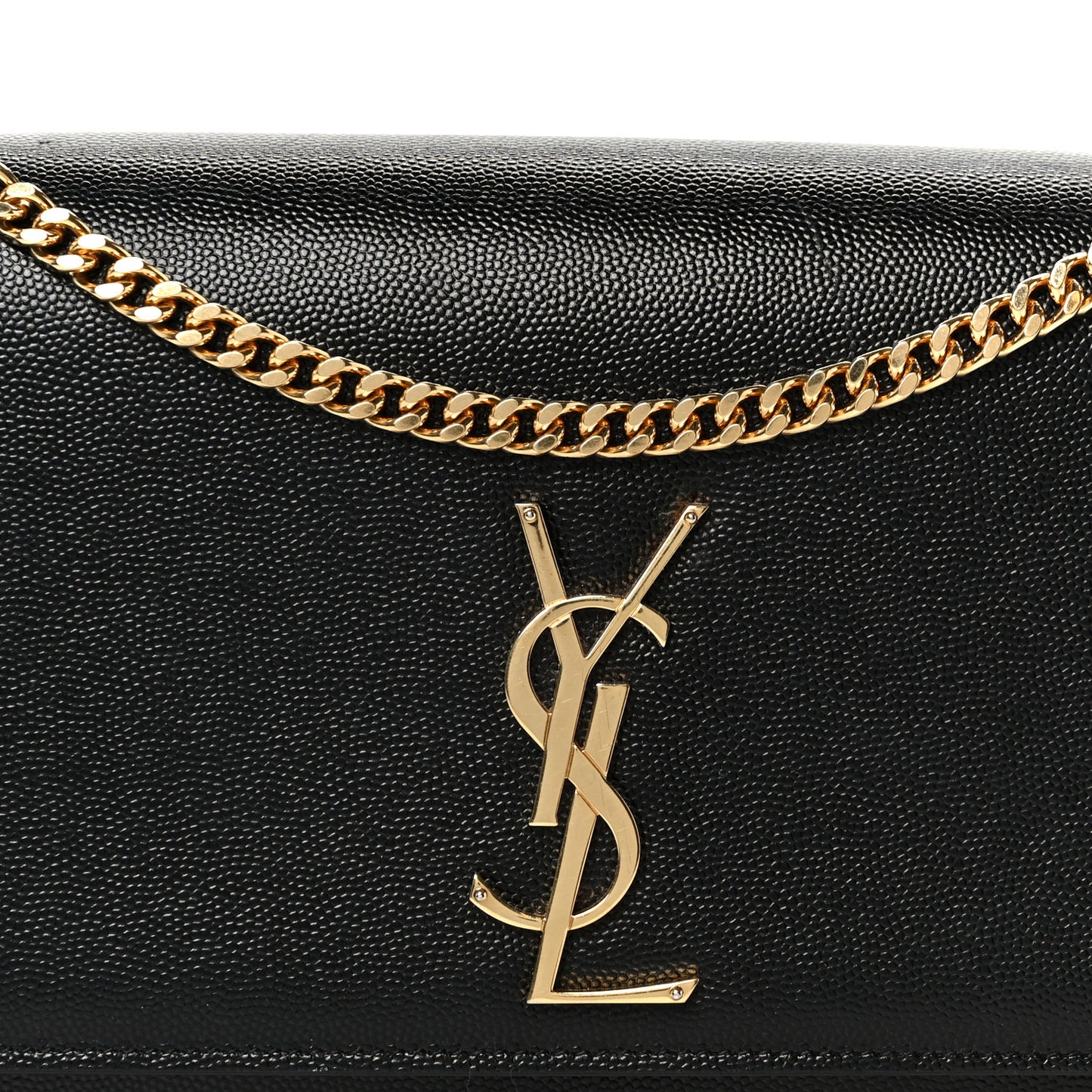 Grain De Poudre Medium Classic Monogram Kate Satchel Black Black