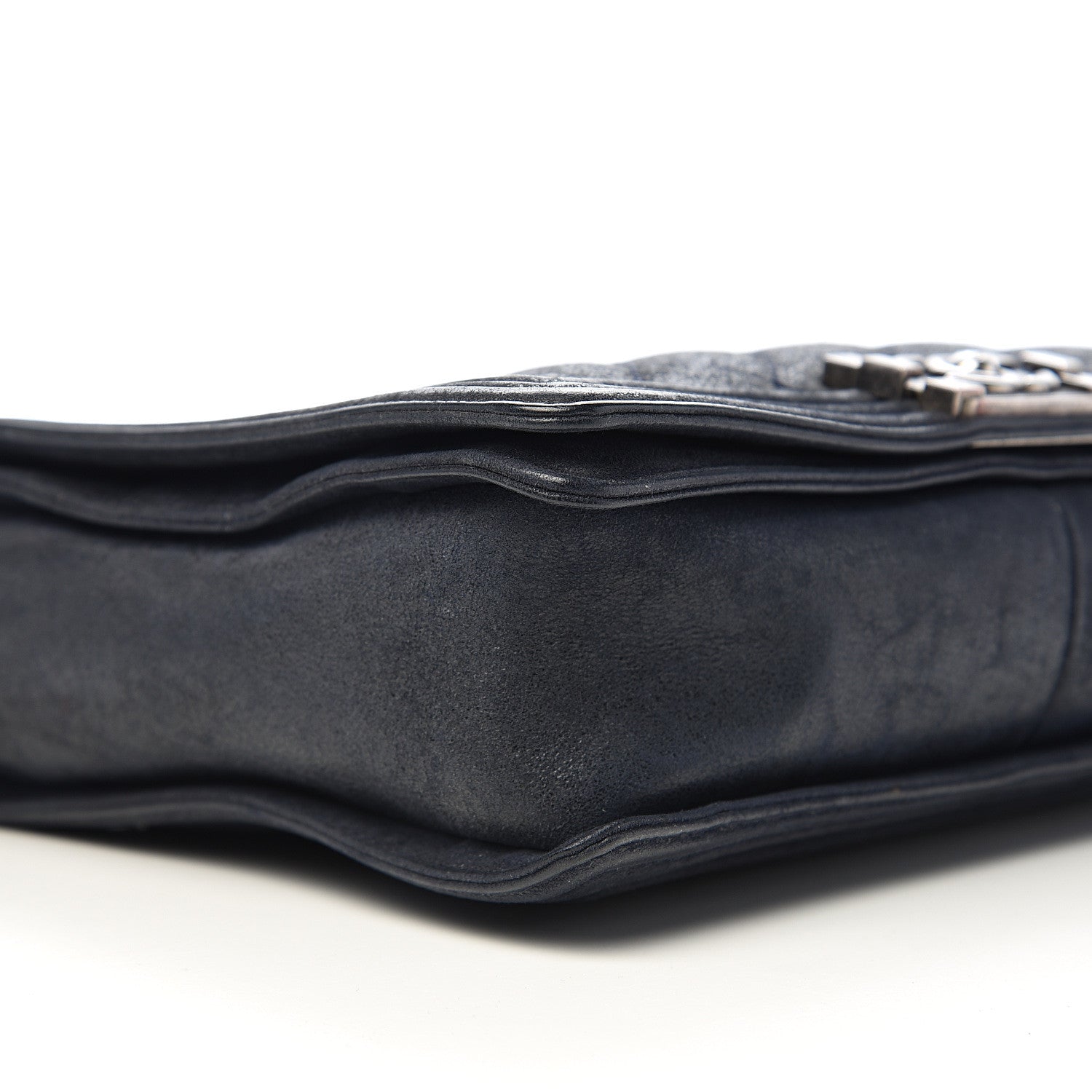 Chanel Goatskin Quilted Medium Gentle Boy Flap Navy Blue 7 of 10