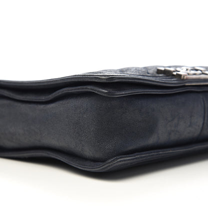 Chanel Goatskin Quilted Medium Gentle Boy Flap Navy Blue 7 of 10