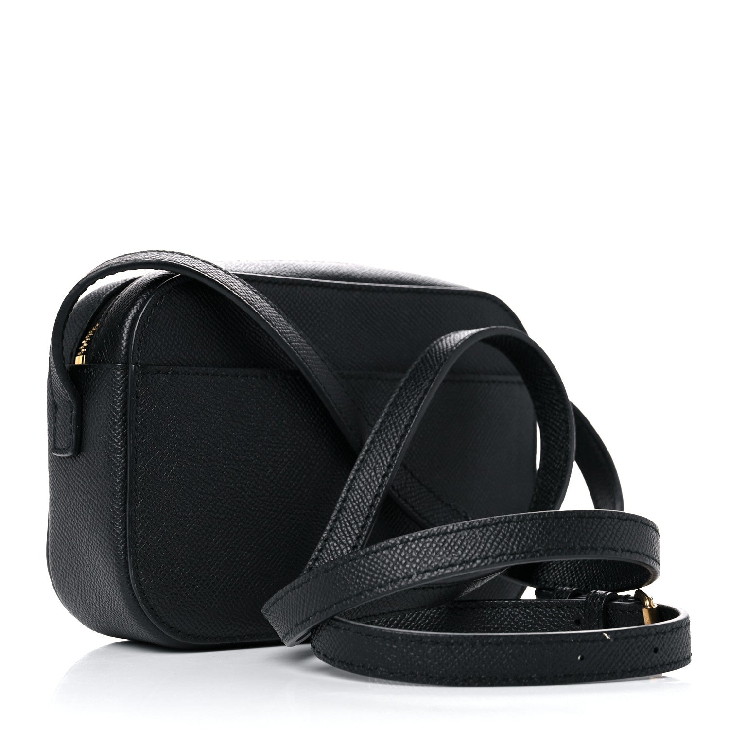 Balenciaga Signature Grained Calfskin Logo XS Ville Camera Bag Black White 3 of 10