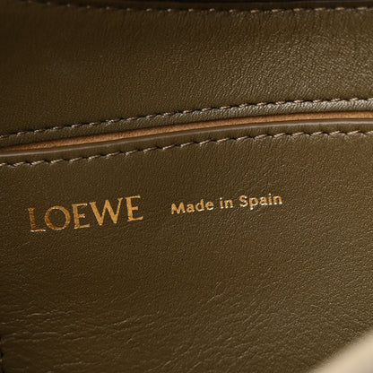 Loewe Shiny Nappa Calfskin Paseo Satchel Dark Khaki 6 of 9