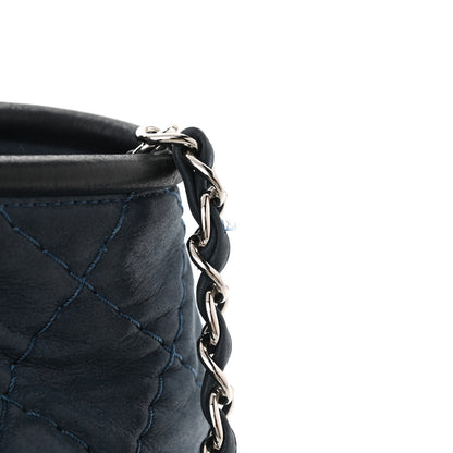 Chanel Iridescent Calfskin Quilted Small Sea Hit Tote Navy 11 of 13