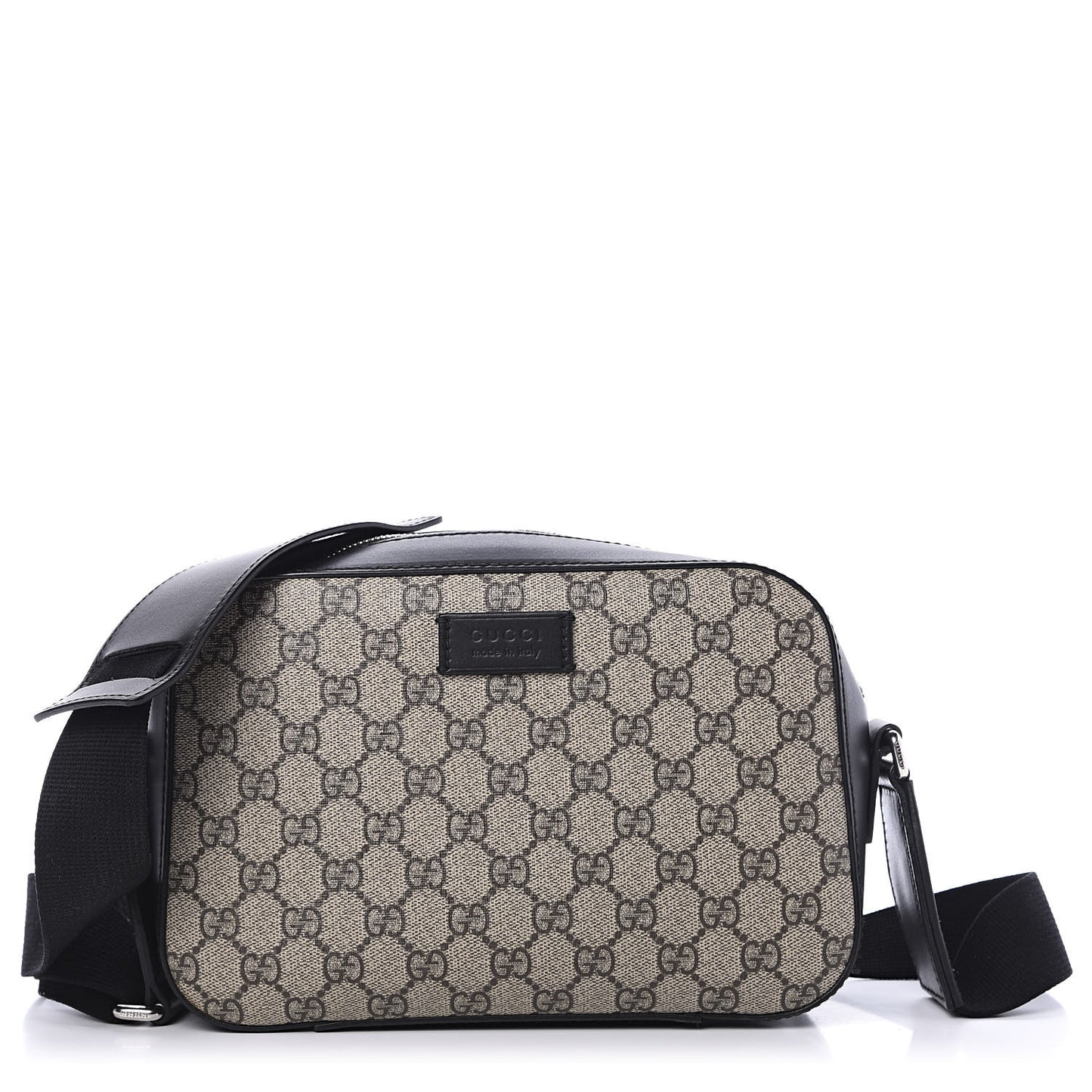 GG Supreme Monogram Camera Bag Beige Black