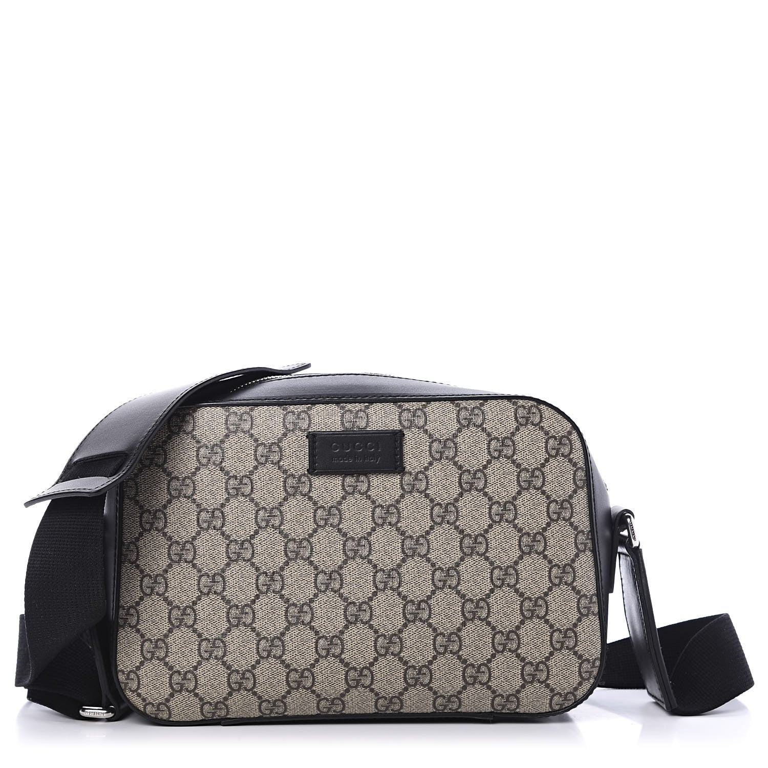 Gucci GG Supreme Monogram Camera Bag Beige Black 1 of 11