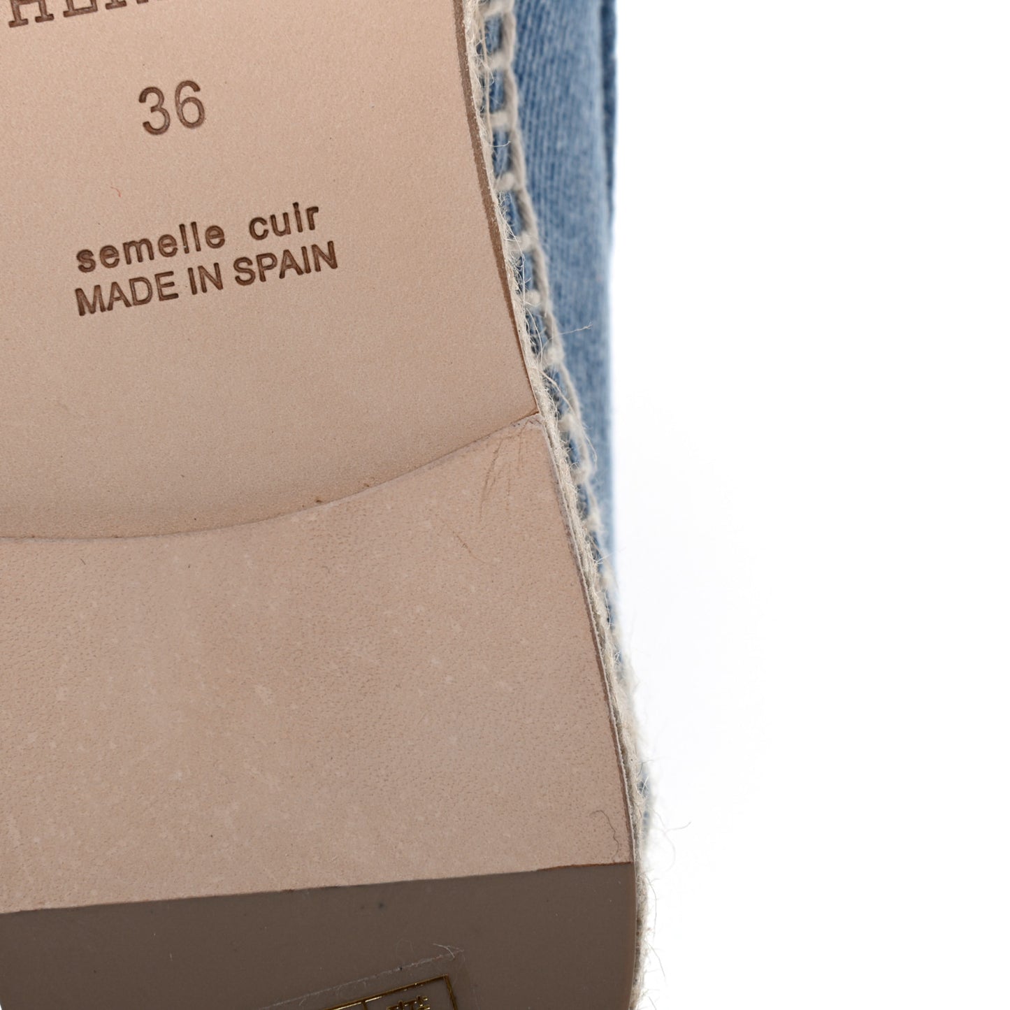 Denim Canvas Womens Trip Espadrilles 36 Bleu Clair
