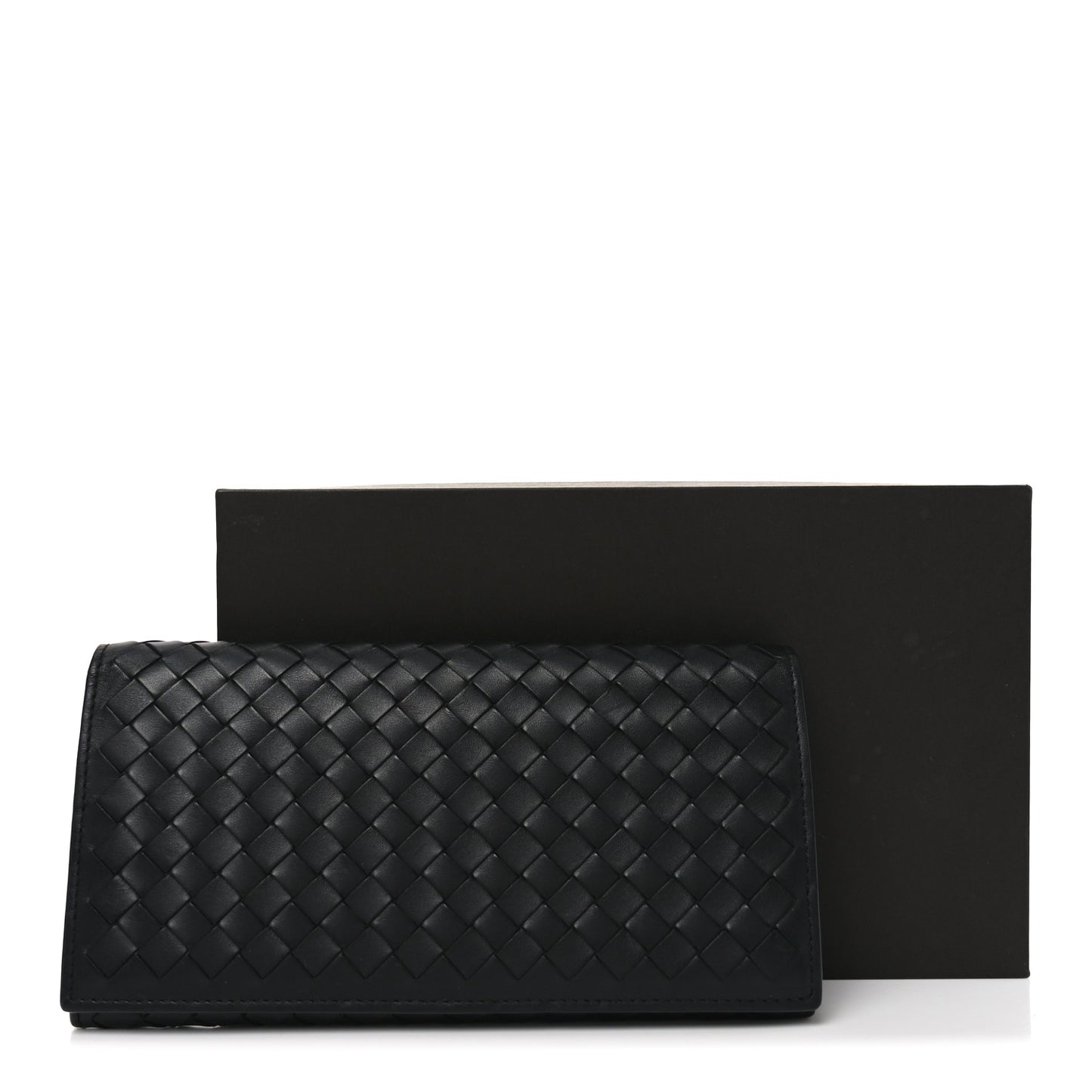 Nappa Intrecciato Flap Wallet Black