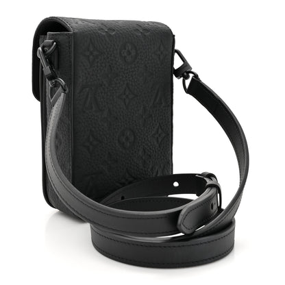Louis Vuitton Taurillon Monogram S Lock Wearable Wallet Black 3 of 10