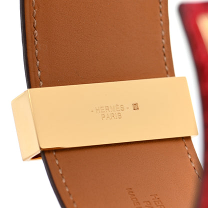 Hermes Shiny Alligator Collier De Chien CDC Bracelet T2 Braise 5 of 10