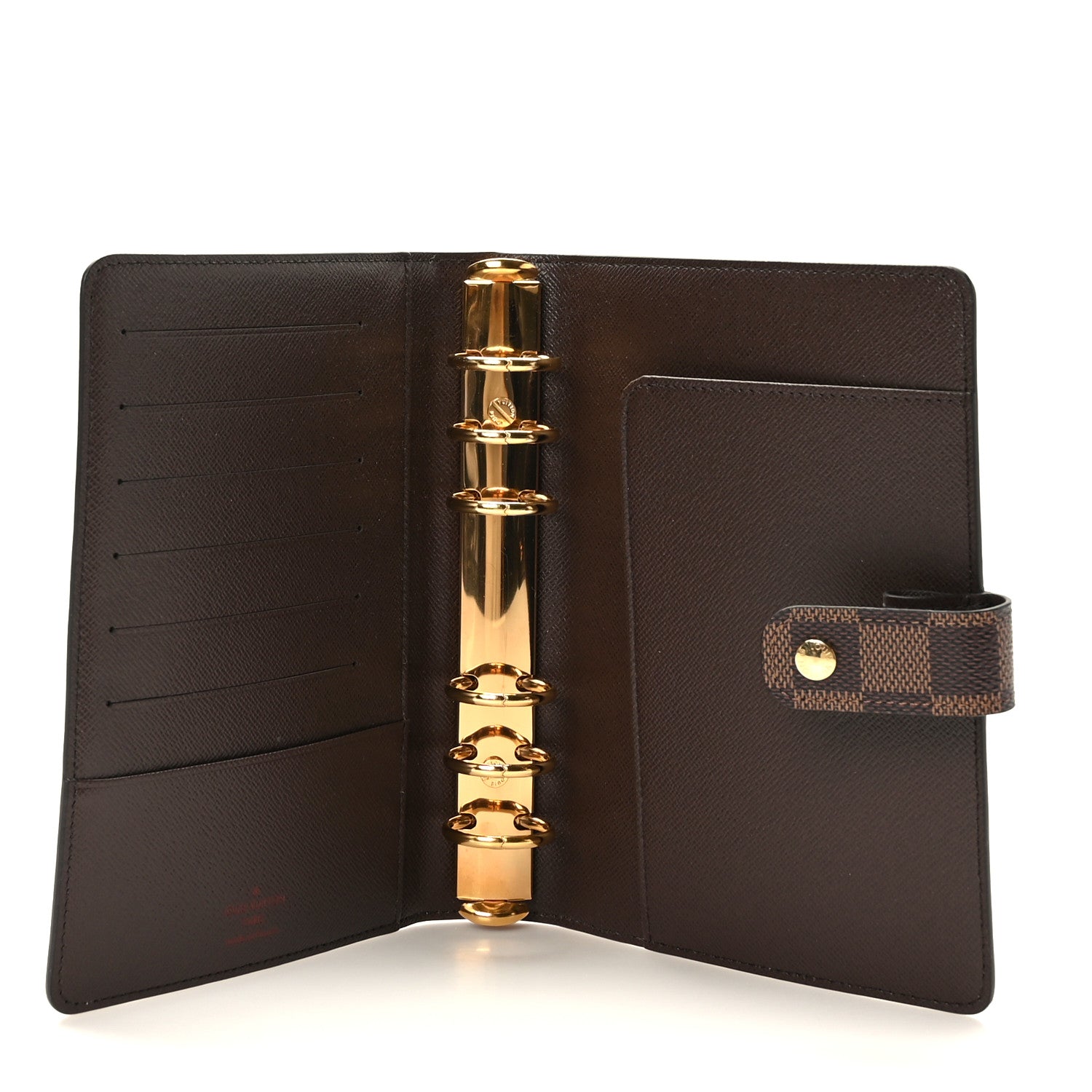 Louis Vuitton Damier Ebene Medium Ring Agenda Cover 5 of 6