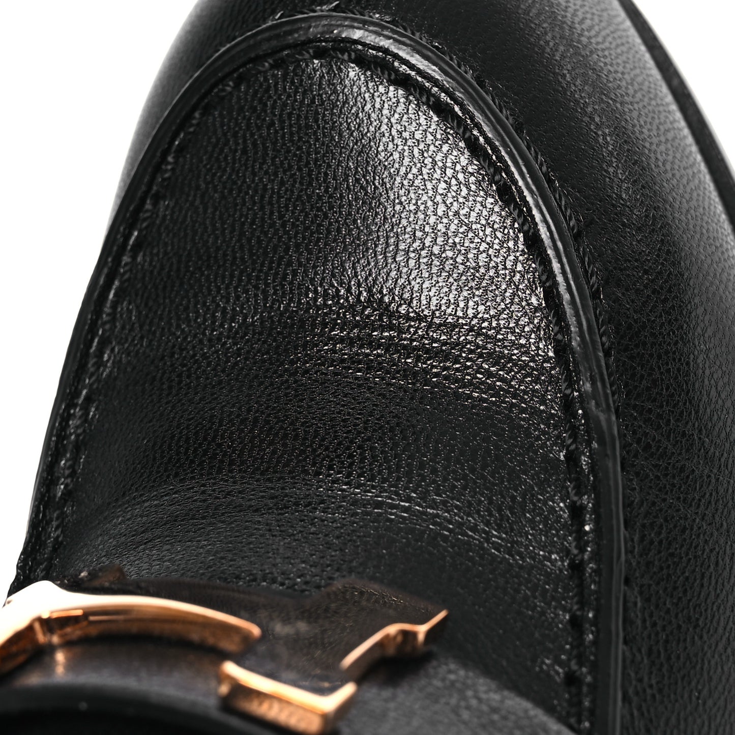 Goatskin Womens Dauphine 70 Moccasin Loafers 37.5 Black