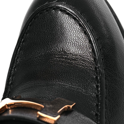 Hermes Goatskin Womens Dauphine 70 Moccasin Loafers 37.5 Black 11 of 11