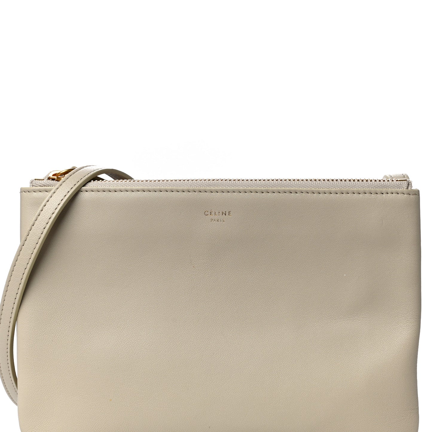 Lambskin Small Trio Crossbody Bag Beige