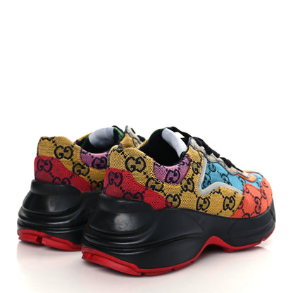 Gucci Monogram Multicolor GG Supreme Monogram Womens Rhyton Sneakers 36.5 Multicolor 4 of 8