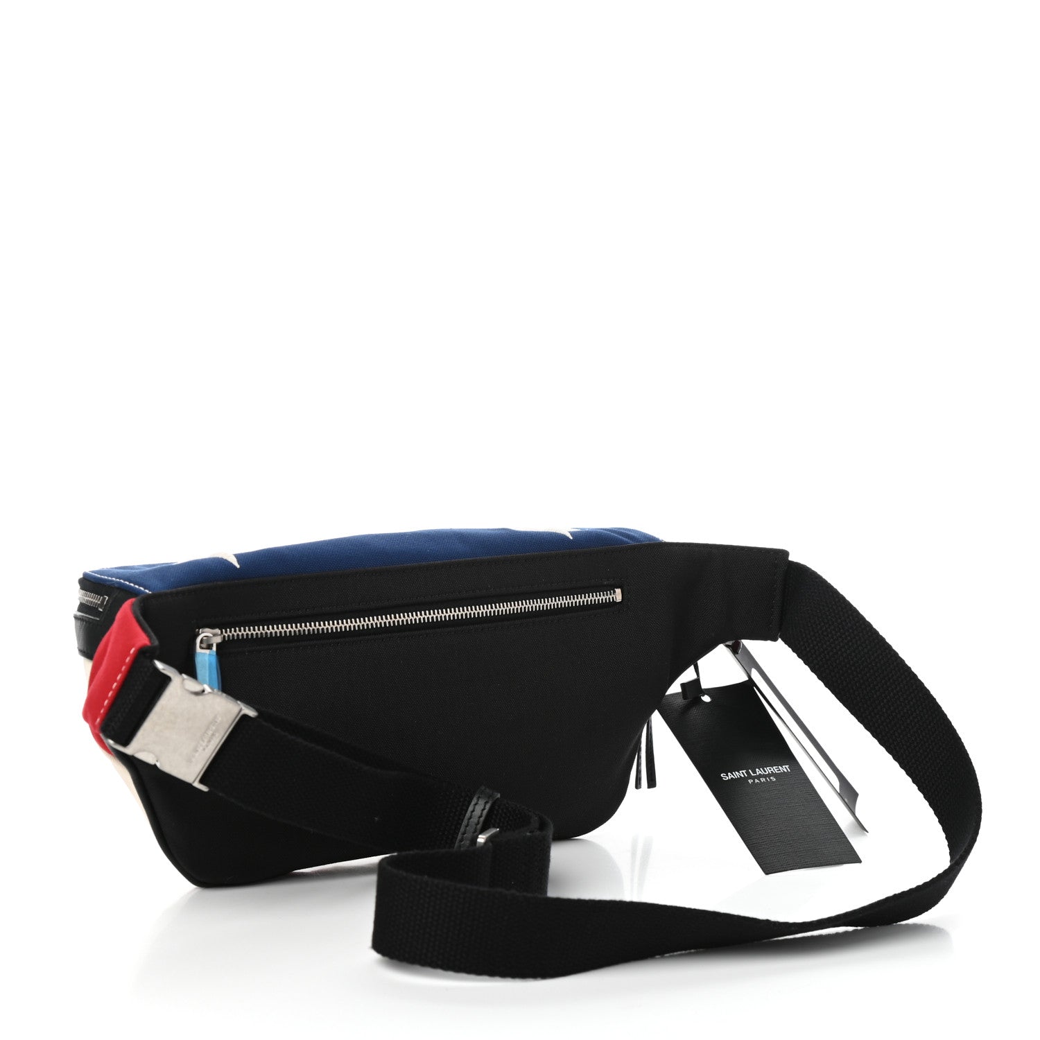 Saint Laurent Canvas Classic Belt Bag Red Blue White 3 of 9