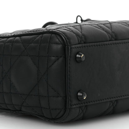 Christian Dior Ultra Matte Calfskin Cannage Mini Lady Dior Black 10 of 15