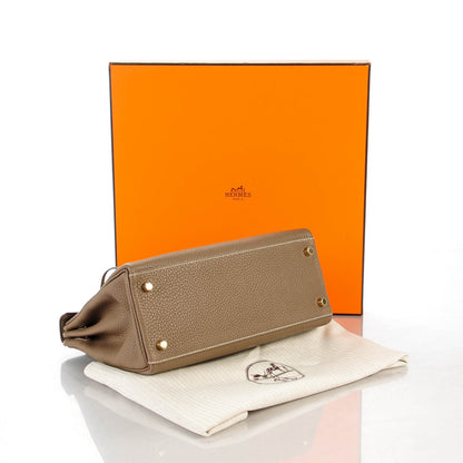 Hermes Taurillon Clemence Kelly Retourne 28 Etoupe 10 of 39