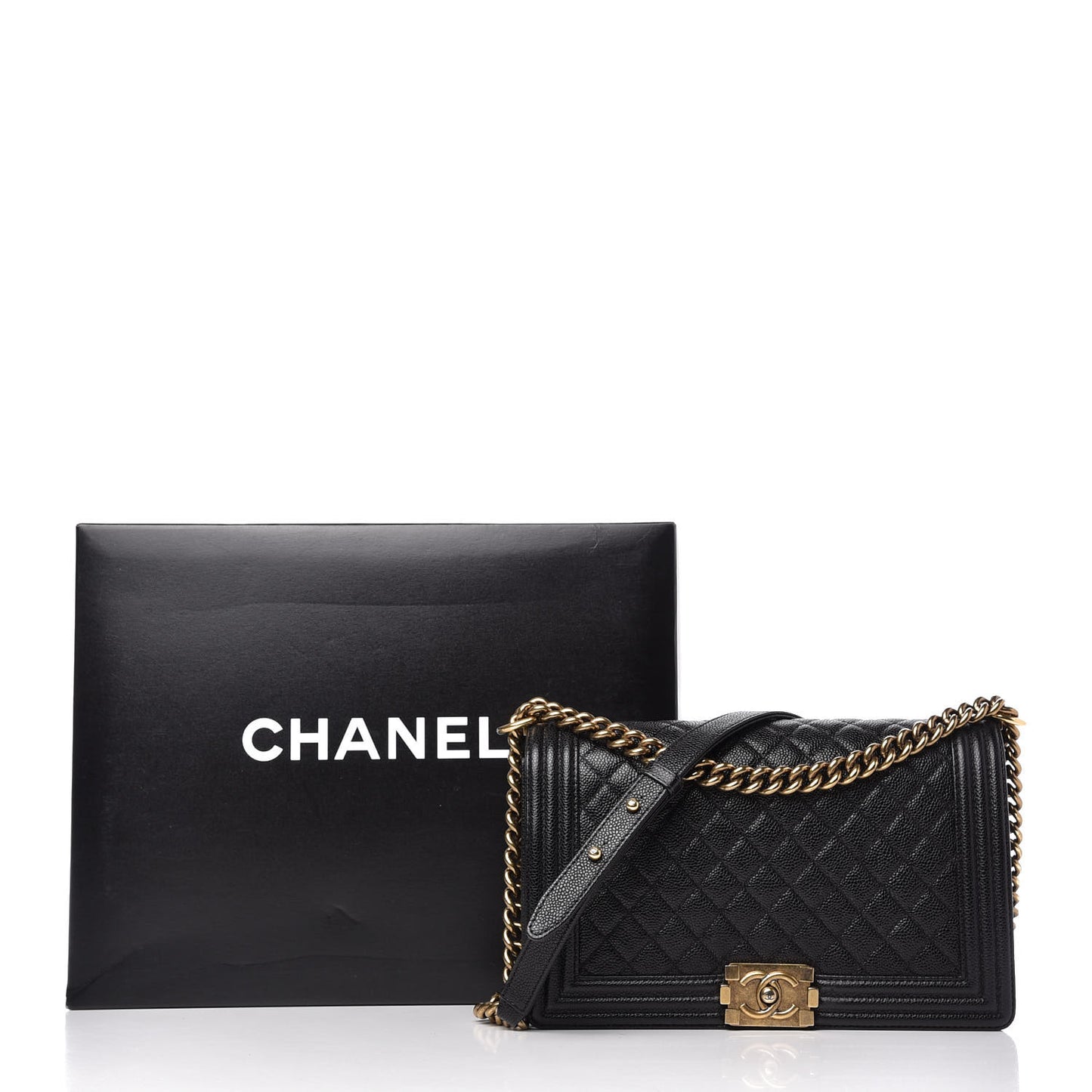Caviar Quilted New Medium Boy Flap Black