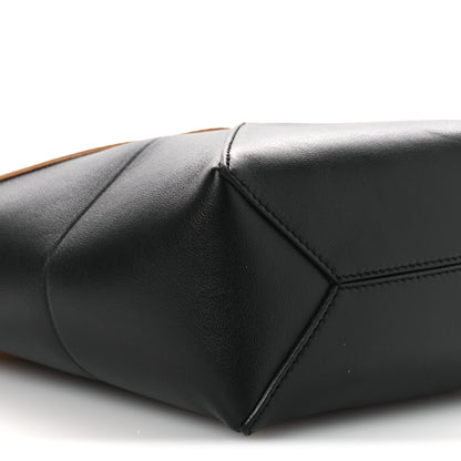 Loewe Shiny Calfskin Mini Puzzle Fold Tote Warm Desert Black 9 of 12