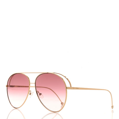 Fendi Metal Aviator Sunglasses FF0286/S Rose Gold 1 of 7