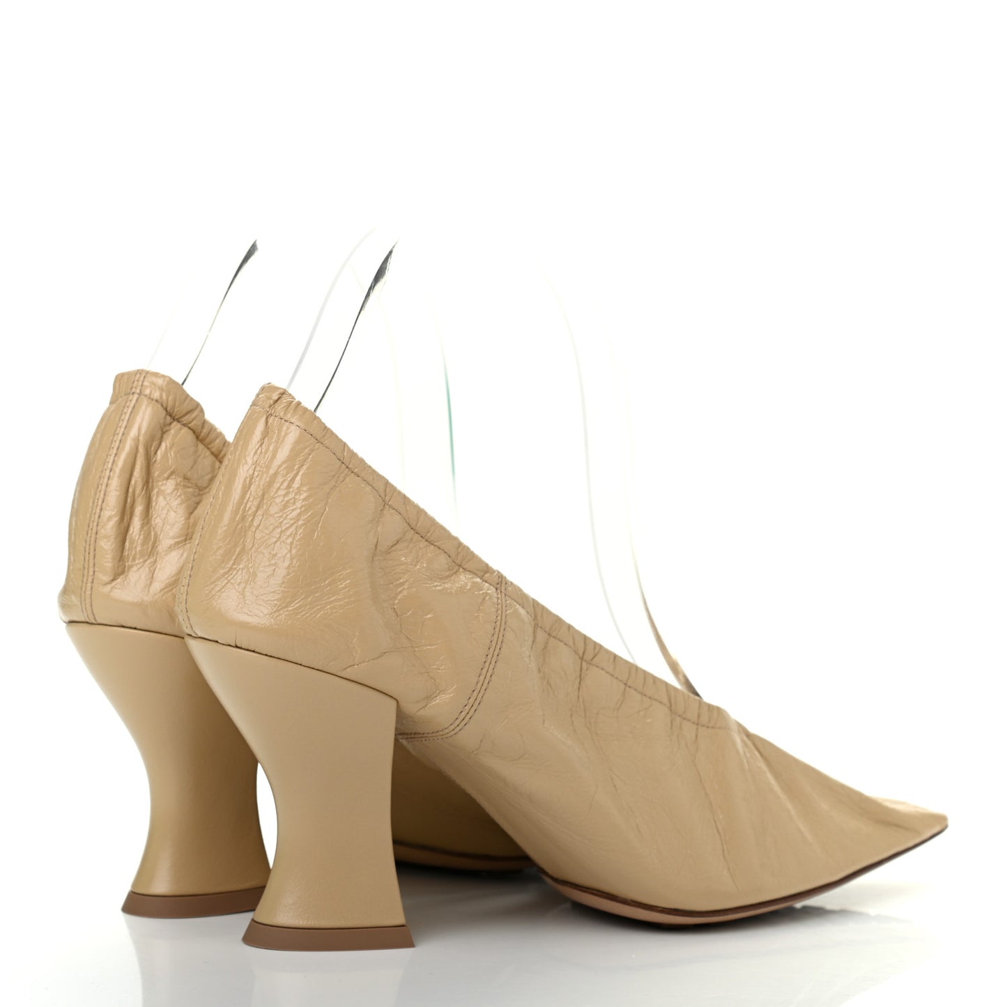 Crushed Nappa Almond Pumps 38.5 Cane Sugar