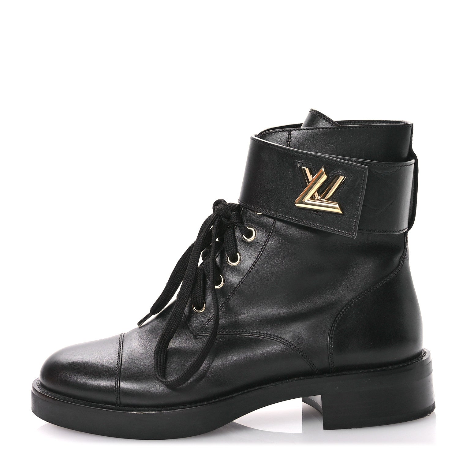 Louis Vuitton Calfskin Wonderland Ranger Boots 38.5 Black 1 of 9