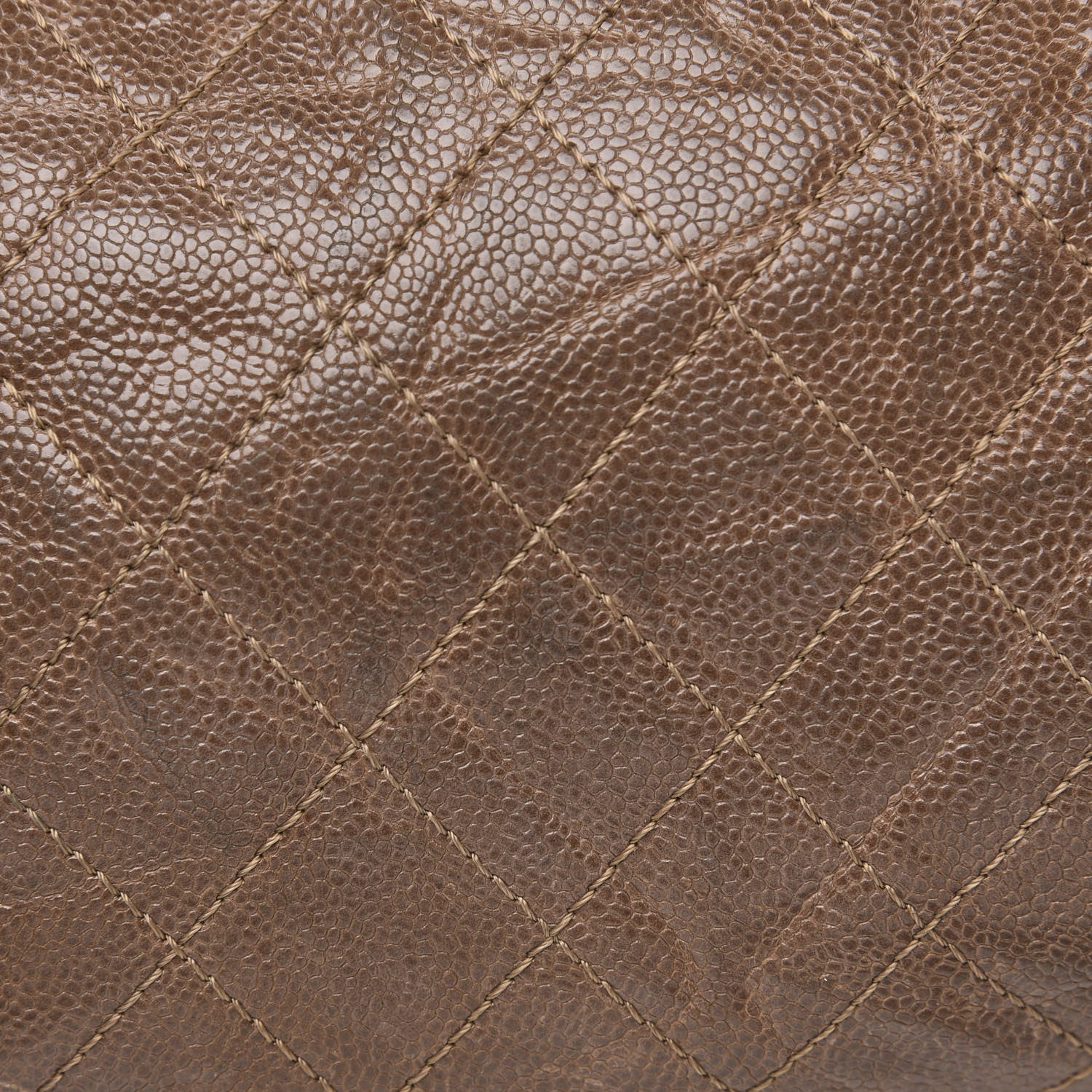 Chanel Caviar Quilted Medium Elastic Flap Brown 10 of 13