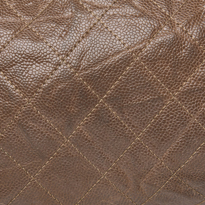 Chanel Caviar Quilted Medium Elastic Flap Brown 10 of 13