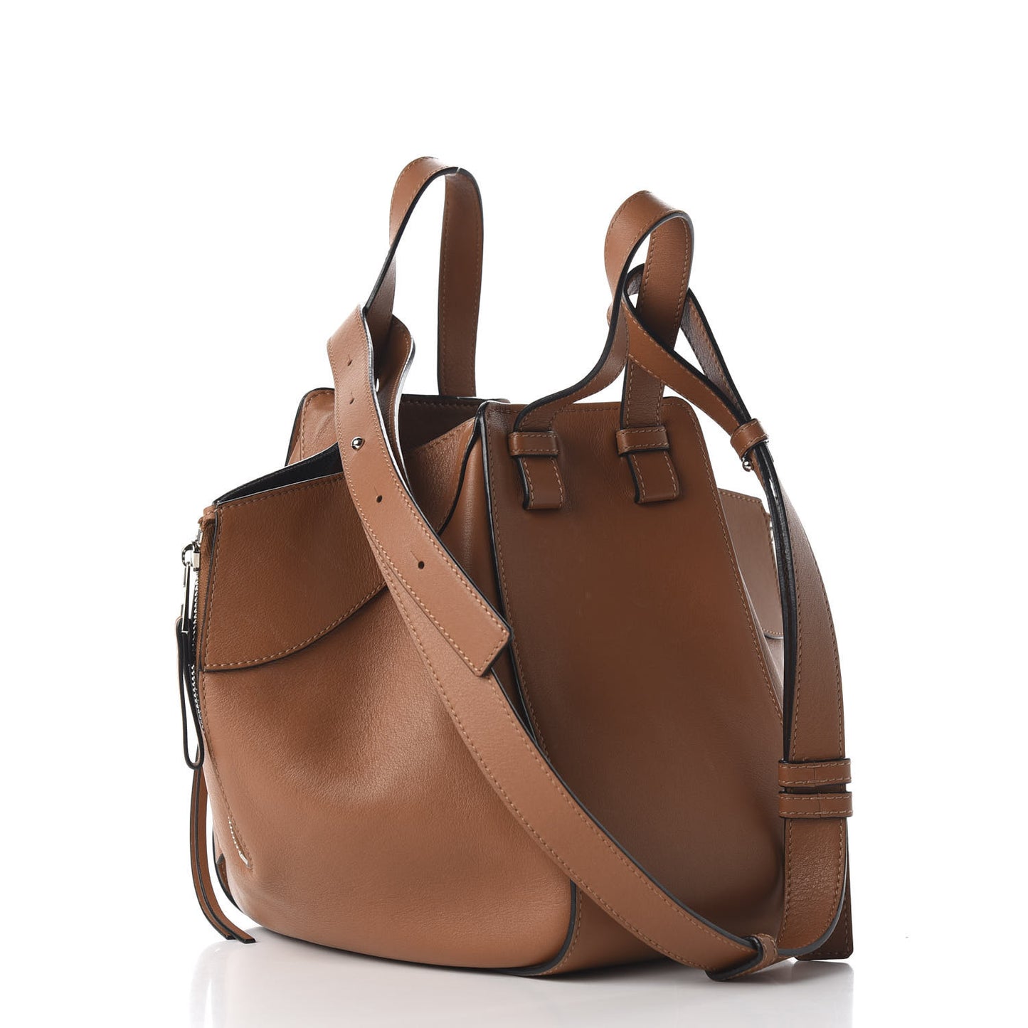 Calfskin Small Hammock Shoulder Bag Tan