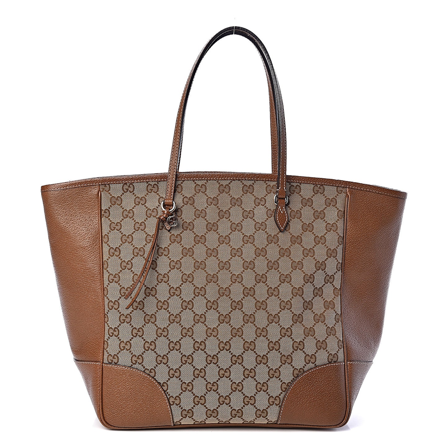 Monogram Medium Bree Zippered Tote Beige Tabacco