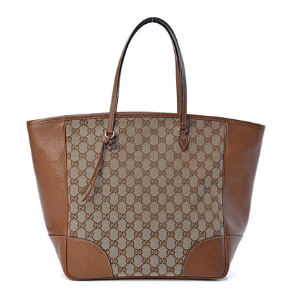 Gucci Monogram Medium Bree Zippered Tote Beige Tabacco 1 of 14