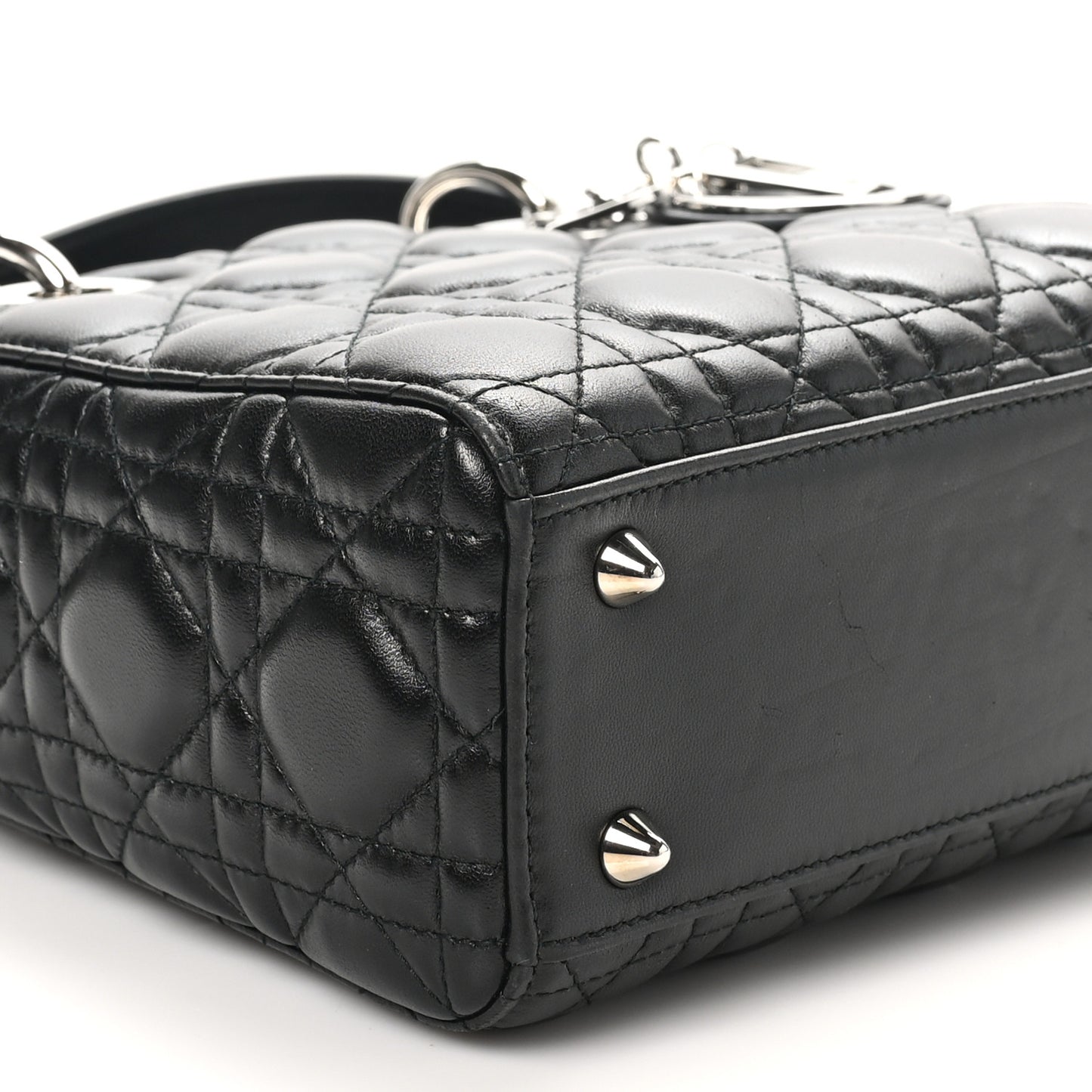 Lambskin Cannage Small Lucky Badges My Lady Dior Black