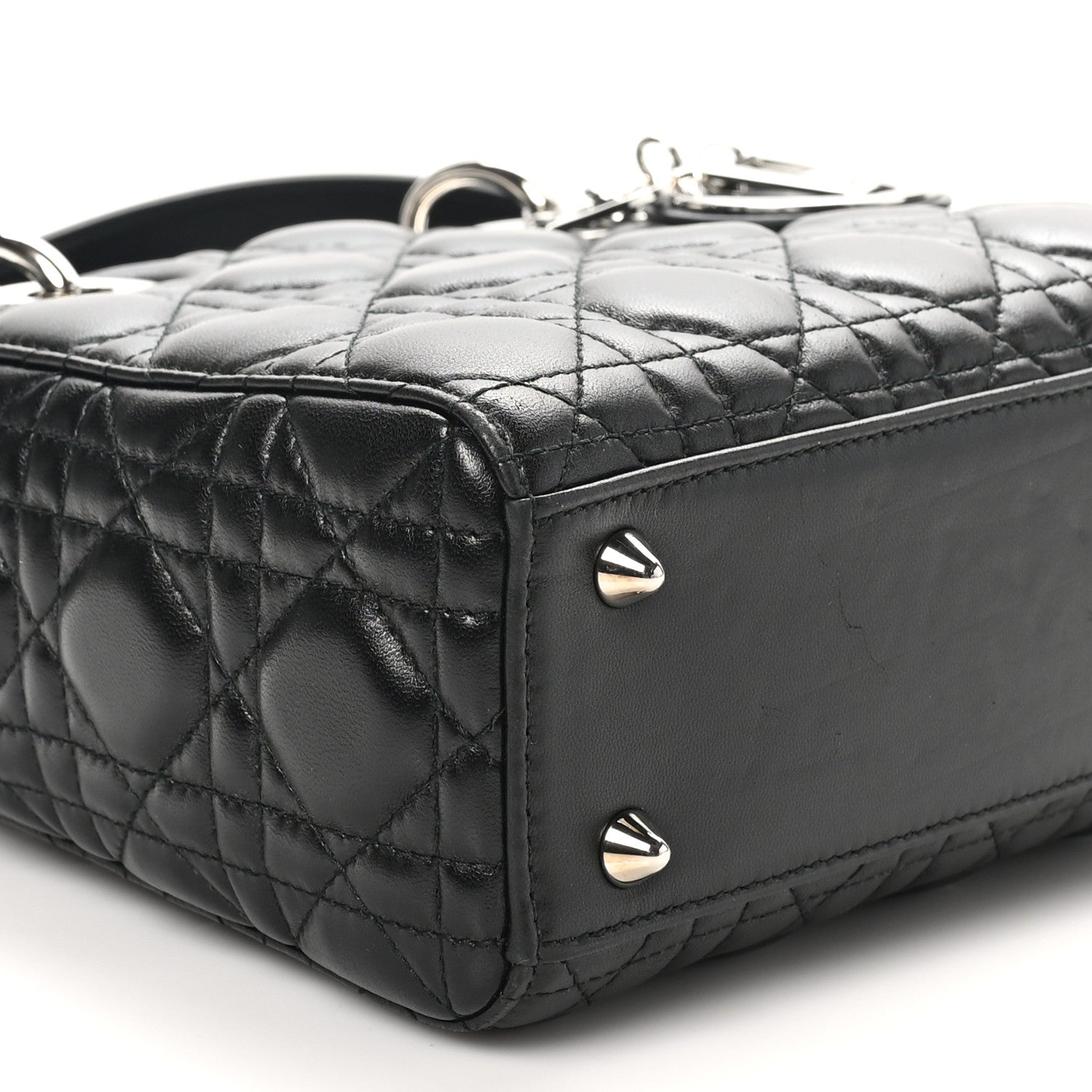Christian Dior Lambskin Cannage Small Lucky Badges My Lady Dior Black 9 of 10