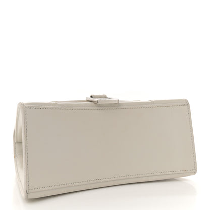 Balenciaga Shiny Box Calfskin Tonal B Small Hourglass Top Handle Bag Chalky White 4 of 13