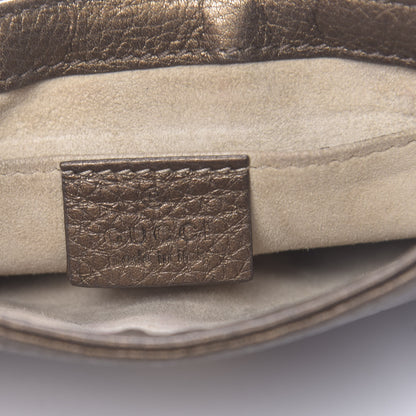 Gucci Metallic Pebbled Calfskin Small 1973 Chain Shoulder Bag Winter Leaf 6 of 12