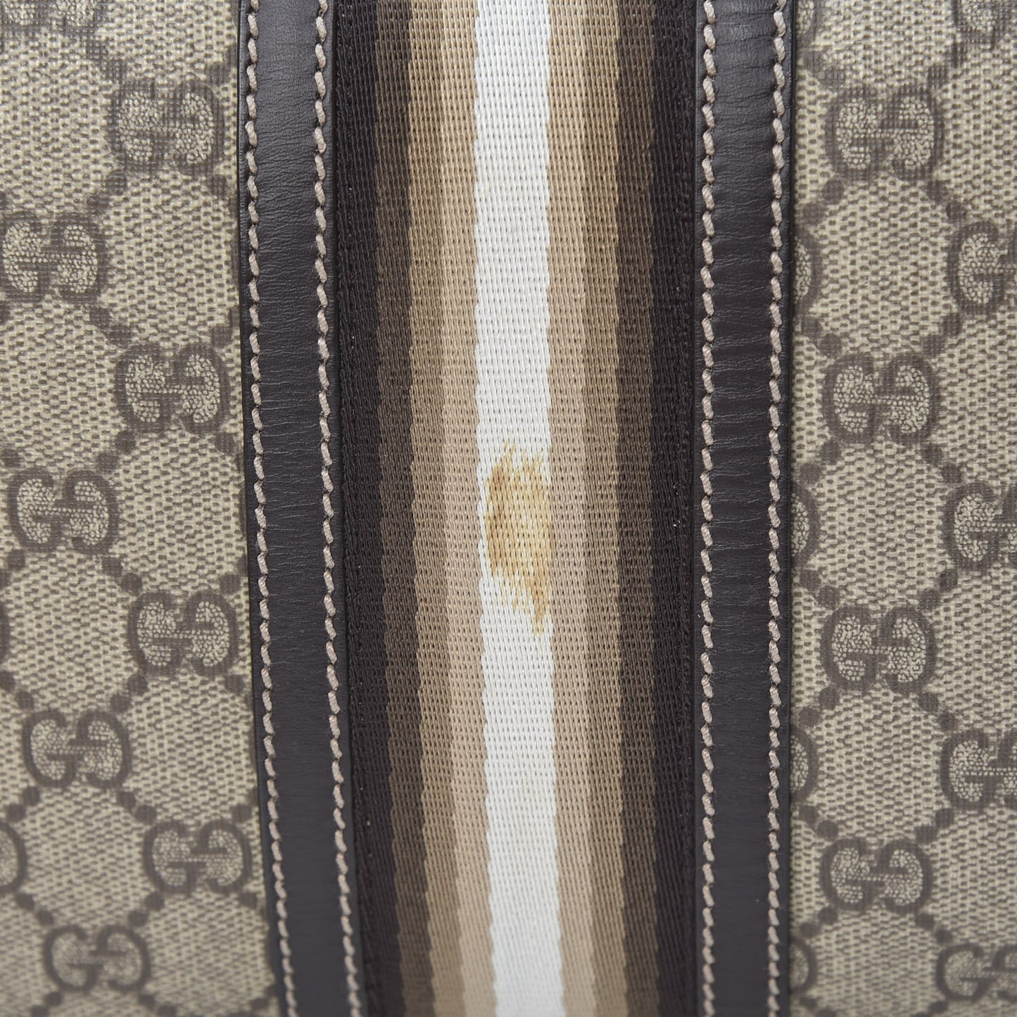 GG Plus Monogram Web Medium Joy Boston Dark Brown