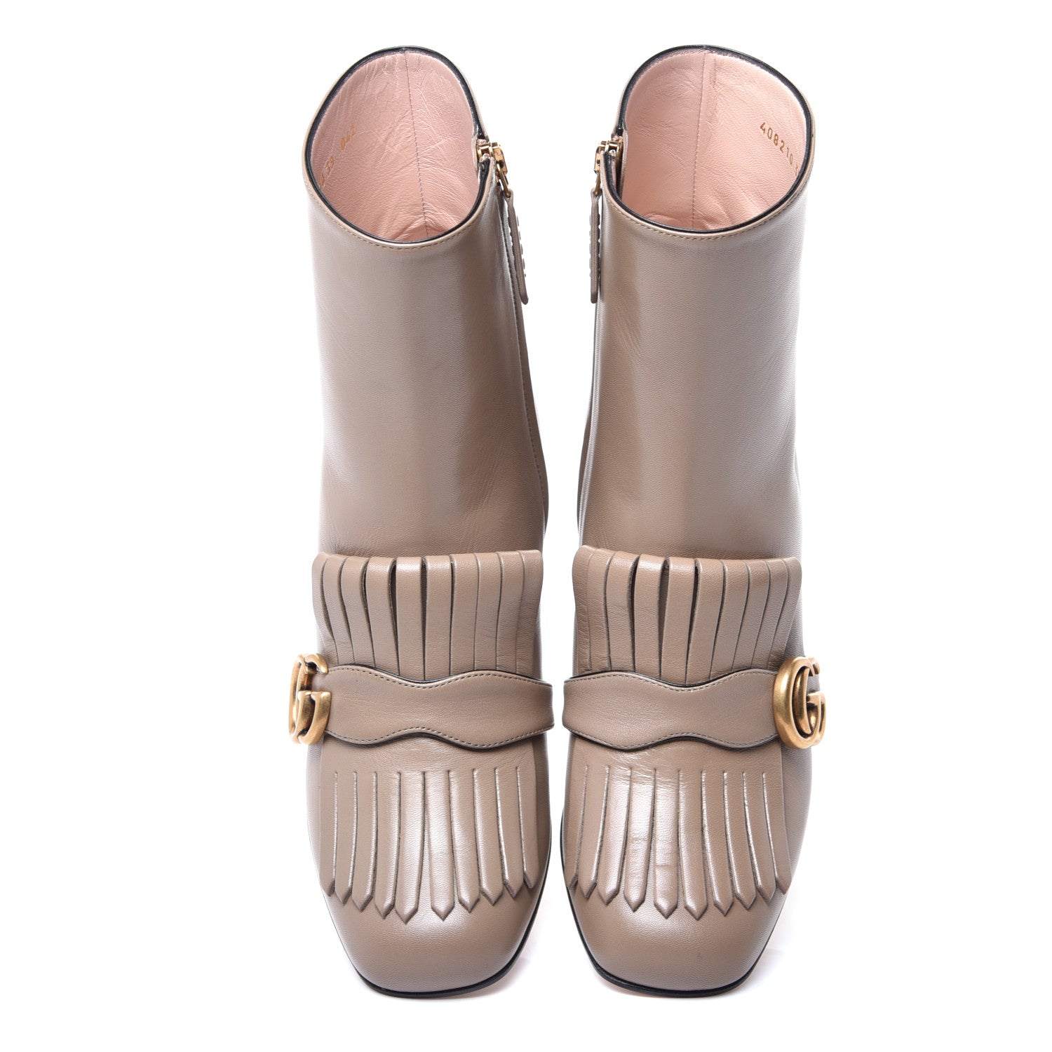 Gucci Malaga Kid GG Marmont Fringe 75mm Ankle Boots 39 Mud 5 of 10