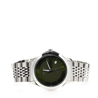 Gucci Stainless Steel 38mm G-Timeless Quartz Watch Green 2 of 6