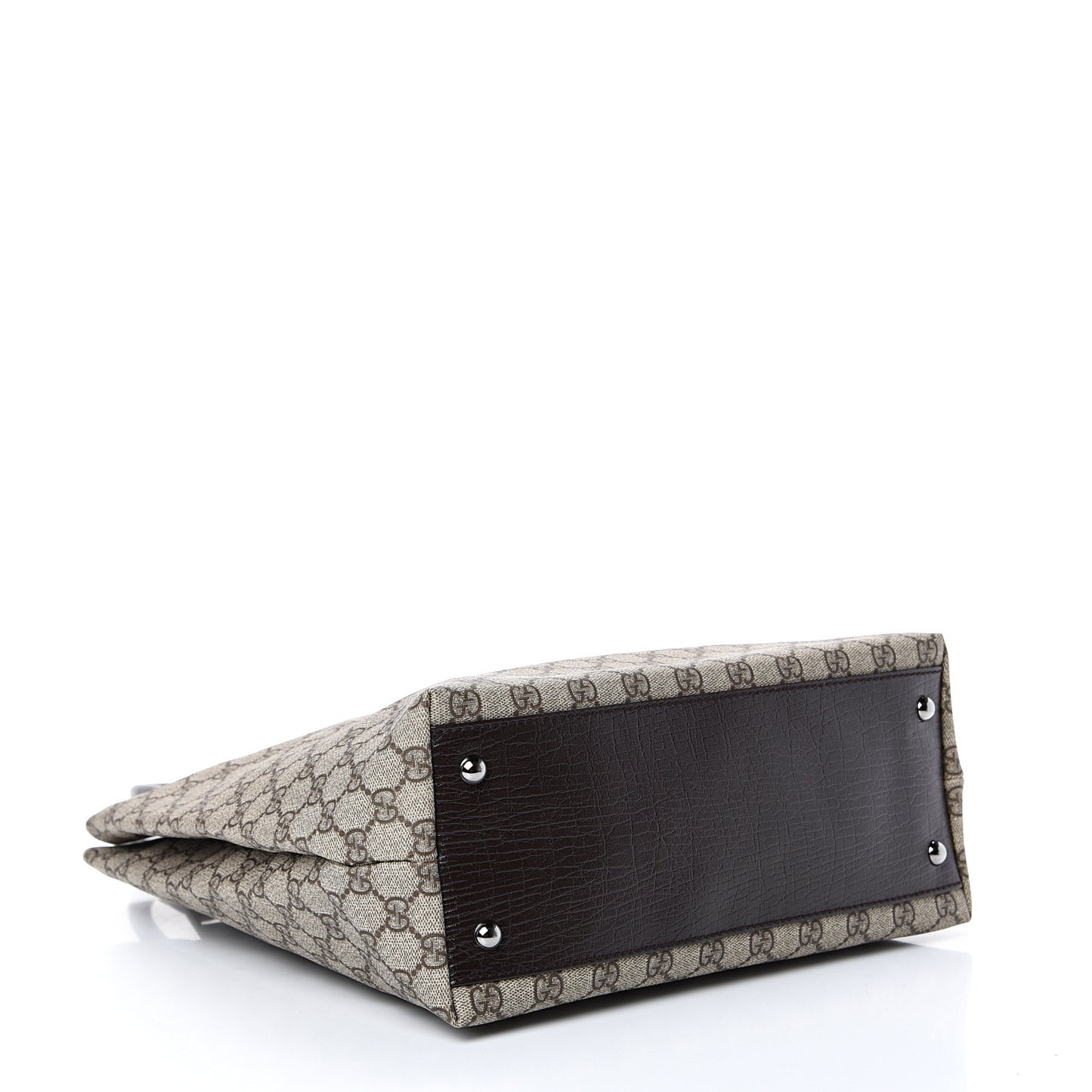 GG Plus Monogram Small Vertical Tote Dark Brown