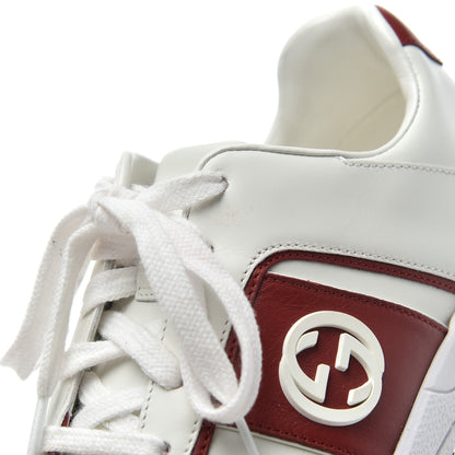 Gucci Calfskin Womens Interlocking G Sneakers 37 White Rosso 20 of 21